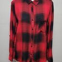 Staccato Stitch fix   red checkered button down size small Photo 0