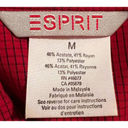 Esprit  Women's Button Front Blouse Size‎ M 27 1/2" Long x 22" Sleeve x 20 1/2" Photo 2