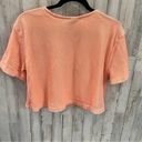 Nike  NSW Air Short Sleeve Mesh Cropped Top Crimson Bliss Orange Photo 5