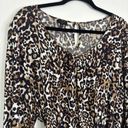 Talbots  Leopard Print Belted Dress Plus Size 22W Cinched Waist Shirred Cuffs Photo 2