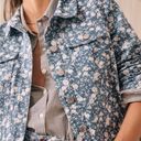 Sézane NWT  Wilfrield Jacket Blue Flower Print L Photo 1