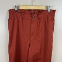 Madewell  Paperbag Tapered Pants Size 10 Burnt Orange High Waist Chino Work Photo 4