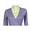 Diane Von Furstenberg  DVF Ballerina Wrap Size P Silk Cashmere Sweater Purple Photo 4