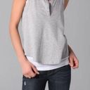 Vince 𝅺 SPLIT NECK RACER BACK LINEN TANK TOP Photo 1