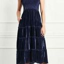 Hill House  The Ellie Nap Dress In Navy Velvet Size XS Photo 0