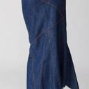 Urban Outfitters Evie Seamed Denim Asymmetrical Hem Maxi Skirt Size Small Photo 2