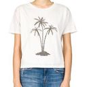 The Kooples  white cropped beaded palm tree tee L Photo 0