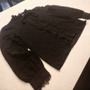 ZARA NWT  sheer long sleeve with lace, casual shirt size XS Photo 0