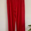 St. John  Spa Yellow Label Jersey Knit Red Lounge Wide Leg Pants Photo 0