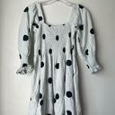 Petal and Pup  Kerferd White & Black Polka Dot Puff 3/4 Sleeve Mini Dress 8 Photo 6
