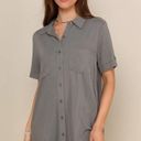 Lulus Oxford Comma Olive Green Shirt Dress- Size Small Photo 0