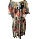 Bloomchic Size 22 - 24 • 3x •  • Tie Dye Ruffle Pocket Wrap Belted High Low Dress Photo 3