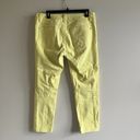 CAbi  Citron Yellow Women's Skinny Ankle Jeans Size 6 Low Rise Yellow Style 5084‎ Photo 5