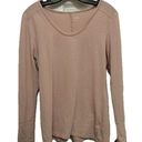 a.n.a . Pink Long Sleeve T-Shirt With Gold Shimmer - Size M Photo 0