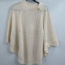 Chico's  white knitted poncho sweater size large/xl Photo 0