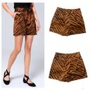 White House | Black Market  | 5 Inch Satin Tiger Print Shorts No Belt Size 8 Photo 1