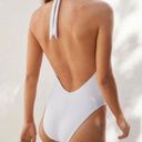 Aerie Plunge White One Piece Swimsuit Photo 1