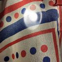 Edge Vintage Sheer Scarf Red White Blue Dots 24" Square Hand-rolled  Patriotic Photo 4