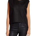 Townsen {NORDSTROM}  Noir Sleeveless Leather Blouse Photo 0