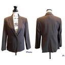 Talbots  Blazer Jacket Brown Size 8 Petite Stretch workwear business Wool Blend Photo 8