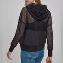 Zyia  Black Mesh Hooded Crop Sweatshirt Winner Hoodie Women’s size S. C15 Photo 1