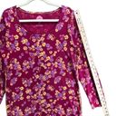 Life is Good  Womens Floral Sleep Nightshirt M Multicolor Long Sleeve Scoop Neck Photo 7