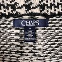 CHAPS Black & White Houndstooth Asymmetric Zip Sweater Vest Photo 6