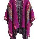 Shiraleah  DORA CAPE Bright vibrant crocheted colors oversized shawl cardigan NWT Photo 0