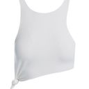 Naked Wardrobe  MICRO MODAL WHITE CROPPED KNOTTED TANK TOP LARGE Photo 2
