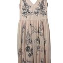 EXPRESS  Floral Tattoo Nude Tulle Midi Dress Size 2 Photo 2