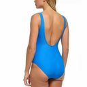 DKNY  LAPIS Peek-a-Boo Twist One-Piece Swimsuit Size 18 Photo 4