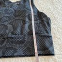 Anthropologie  All Fenix Racerback Sport Bra Python Snake Charcoal Gray Small Photo 10