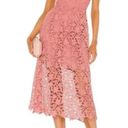 ASTR  The Label Midi Dress M Medium Peach Pink Lace A-Line Cocktail Photo 2