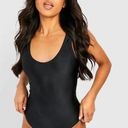 Boohoo  ‘Petite Scoop High Leg’ One Piece Low Back Swimsuit NWT Photo 0