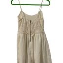 Bershka Lace Chiffon Sleeveless Cream Off White Short Mini Prom Night Dress Size S Photo 1