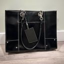 wilson's leather Wilson's Black Patent Leather Large Purse Shoulder Messenger Travel Bag Photo 0