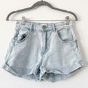 PacSun Light Blue Denim High Waist Mom Short Photo 0