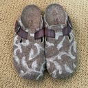 Dr. Andrew Weil Orthaheel Flores Wool Mule Clogs (Sz 9) Taupe & White Vine Photo 0