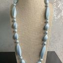 Twisted Vintage Baby Blue  Bead and Round Gold Spacer Bead Necklace Photo 0