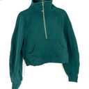 Lululemon  Scuba Oversized Funnel Neck Half Zip Storm Teal Gold Zip Size XS/S Photo 0