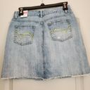 Bongo  light wash denim skirt distressed button zip Photo 4