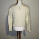 Joie  white knit cropped cotton cardigan sweater size S Photo 3