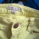 CAbi  Citron Yellow Women's Skinny Ankle Jeans Size 6 Low Rise Yellow Style 5084‎ Photo 6