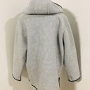 GIESSWEIN Gray Tones Boiled Wool Long Hooded Sweater Coat Horse Sleigh 40 8 Photo 2