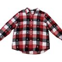 Dress Barn Snowman Checkered‎ Plaid Long Sleeve Button Up Size XL Photo 0