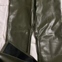 Pretty Little Thing New with Tags  Olive Leather Pants Photo 3