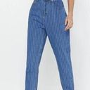 Nasty Gal NWT  Pinstripe high waist mom jeans sz 6. Photo 0