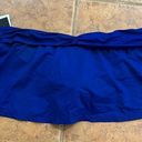 La Blanca NWT  Blue Shirred Samba Slit Skirted Bikini Swim Bottoms Size 8 Photo 1