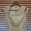 Calvin Klein  White Asymmetrical Neck Dress Photo 1