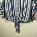 Harper Heritage  Cropped front tie short sleeve stripped top size XS Photo 6